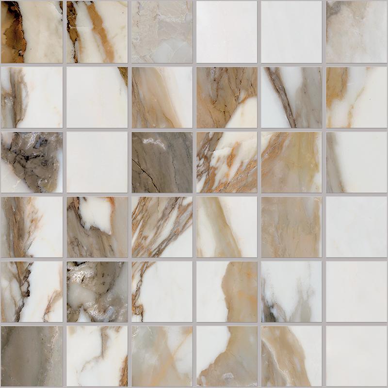 KEOPE 9CENTO Mosaico Alba Oro  30x30 cm 9 mm Lux 