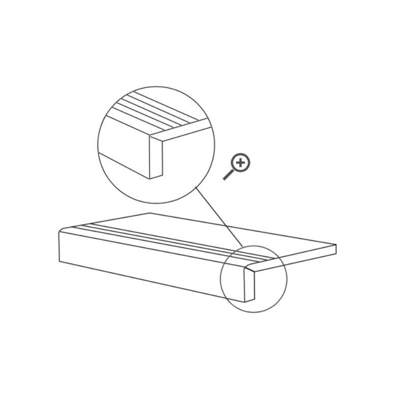 ABK ECO-CHIC Elemento L Grip Naturale  15x90x5 cm 20 mm Estructurado R11 