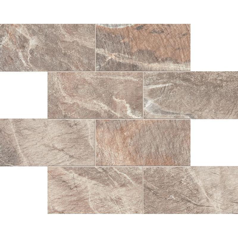 ABK FOSSIL Mosaico Muretto Stone Brown  30x30 cm 8.5 mm Mate 