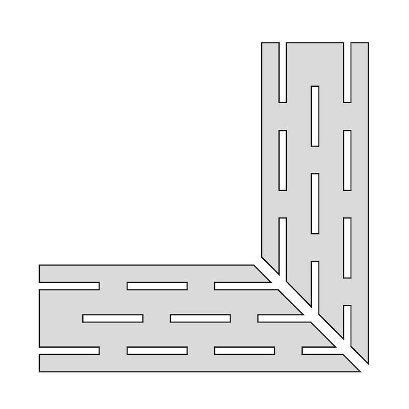 Energieker CEPPO DI GRE' Griglia Angolare DX Grey  20x60 cm 20 mm Estructurado 