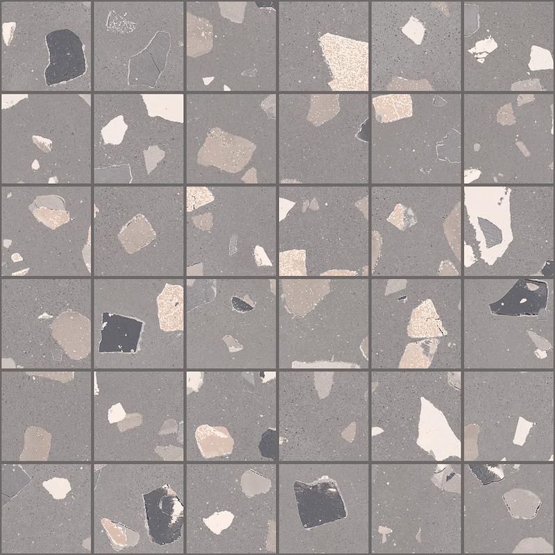 Cerámica San Agostino DECONCRETE MOSAICO DE-MEDIUM GREY 30x30 Mate