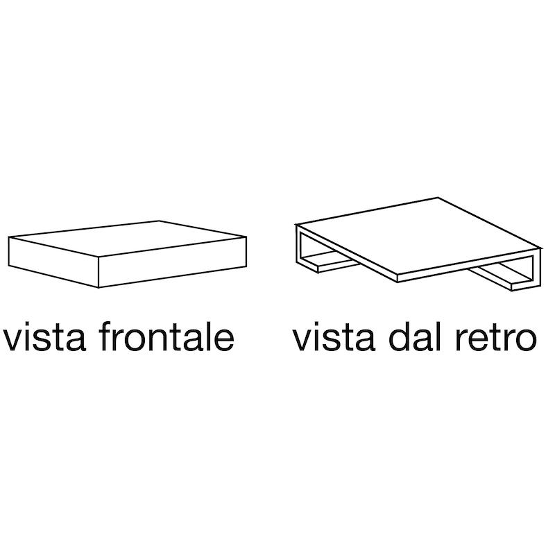 Gradone Costa Retta Angolare DX White Vein Cut