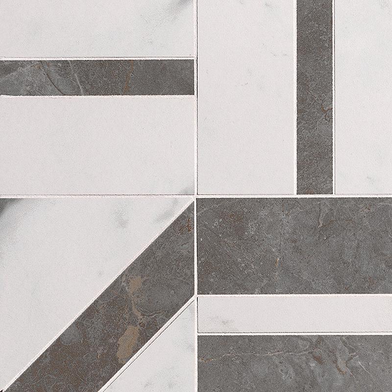 FAP ROMA STONE Mosaico Deco Carrara Pietra Grey  30x30 cm 9 mm Mate 