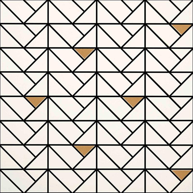 Marazzi ECLETTICA WHITE MOSAICO BRONZE  40x40 cm 6 mm Mate 