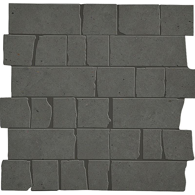 Marazzi MYSTONE MOON ANTHRACITE MOSAICO SPACCATELLA  30x30 cm 10 mm Mate 