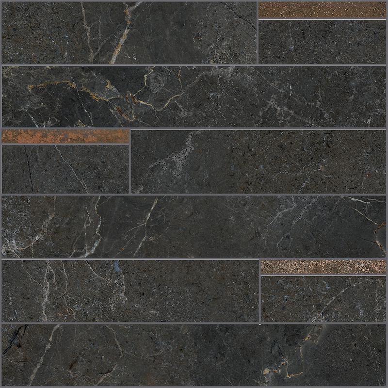 La Fabbrica AVA NOBLE STONE Mosaico Modulo Dark 30x30 Mate