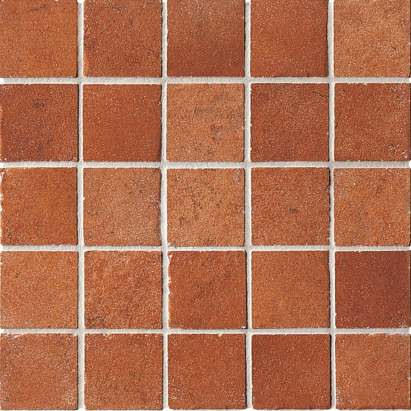 ABK PETRAIA Mosaico Quadretti Rosso  33,3x33,3 cm 8.5 mm Mate 