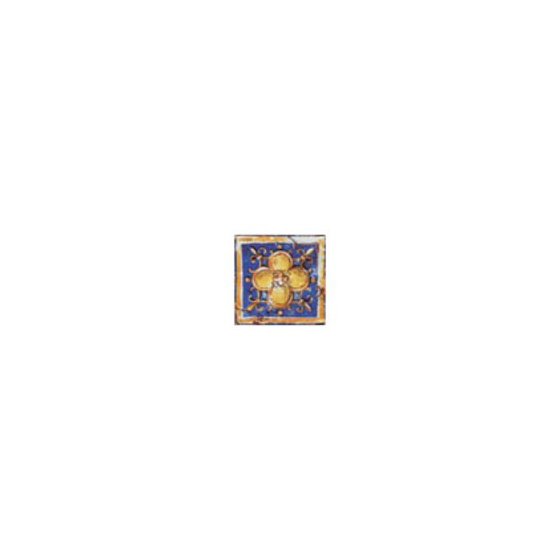 ABK PETRAIA Tozzetto Decorato Blu  12,5x12,5 cm 8.5 mm Mate 