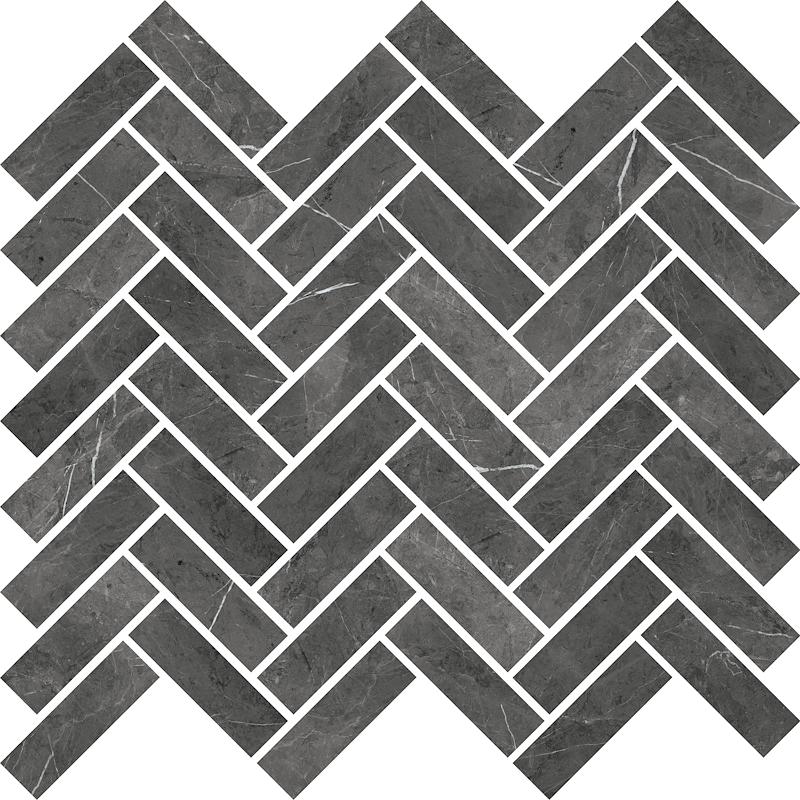 ABK SENSI Mosaico Chevron Pietra Grey Sablè  30x30 cm 8.5 mm Mate 