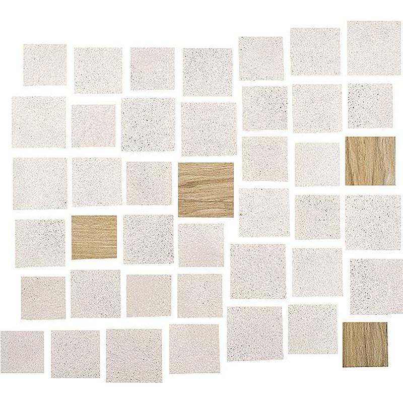 FIORANESE SFRIDO BIANCO-BEIGE MOSAICO MINIMAXI  29,5x33,5 cm 10 mm Mate 