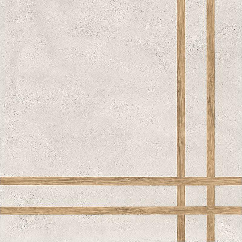 FIORANESE SFRIDO CEMENTO1 BIANCO 4 LINES  60x60 cm 10 mm Mate 