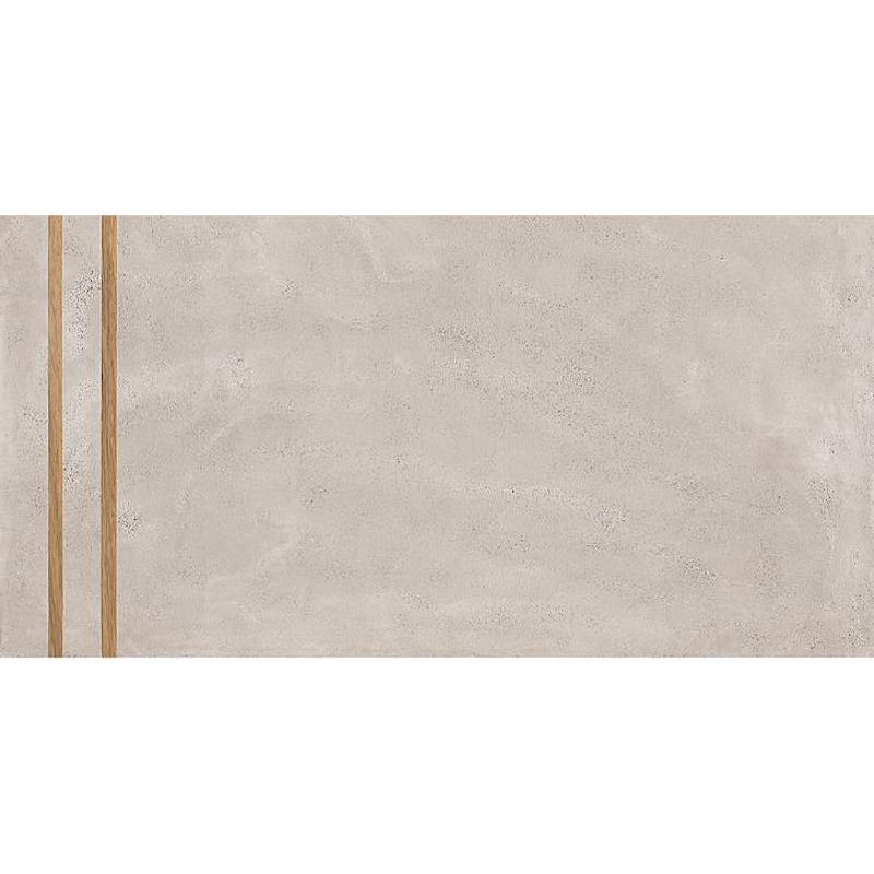 FIORANESE SFRIDO CEMENTO2 GREIGE 2 LINES  60x120 cm 10 mm Mate 