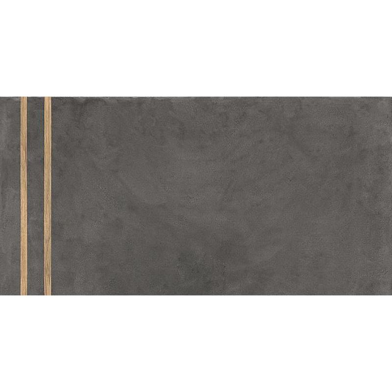 FIORANESE SFRIDO CEMENTO4 NERO 2 LINES  60x120 cm 10 mm Mate 