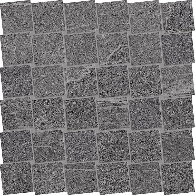 ERGON STONE TALK Mosaico Dado Dark Martellata 30x30 Mate