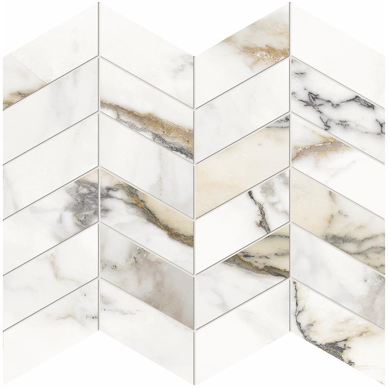 PROVENZA UNIQUE MARBLE Mosaico Arrows Paonazzetto  30x30 cm 9.5 mm Lapeado 