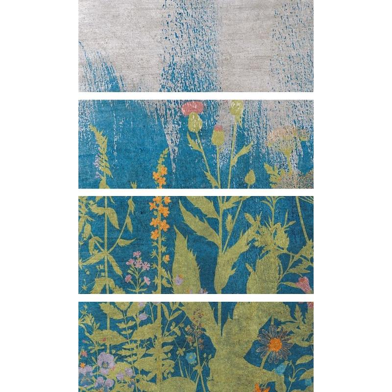 ABK WIDE & STYLE Botanical Blue A 4 Pezzi  120x240 cm 8.5 mm DIGIT+ 